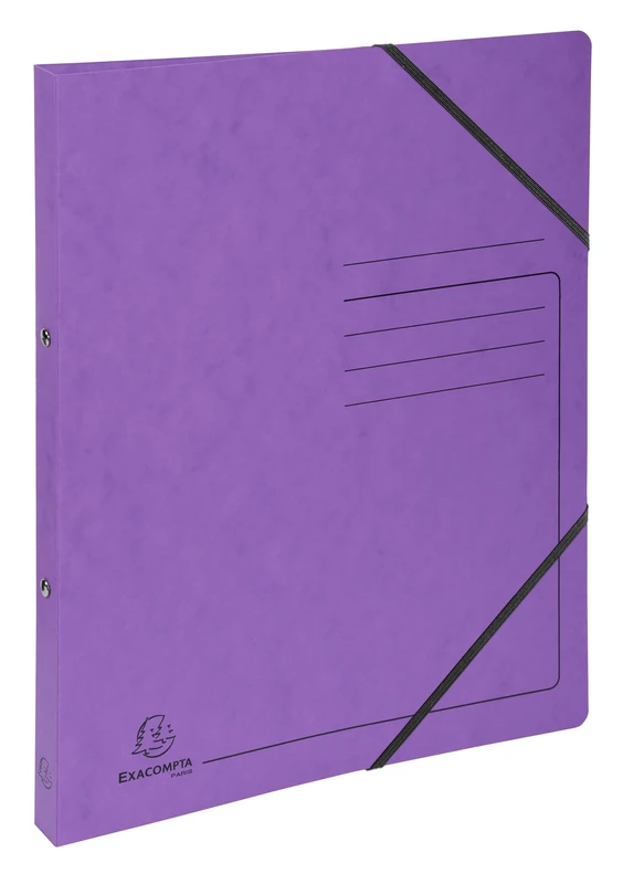 Exacompta - Ref 542558E - Mottled Pressboard Ring Binder - 320 x 250mm in Size, Suitable for A4 Documents, 2 x 15mm O-Rings, 20mm Spine - Purple (Pack of 10)