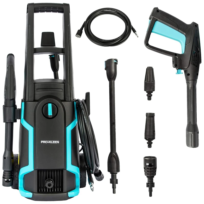 Pro-Kleen 1600W Portable Pressure Washer - Patio, Car & Garden Cleaner