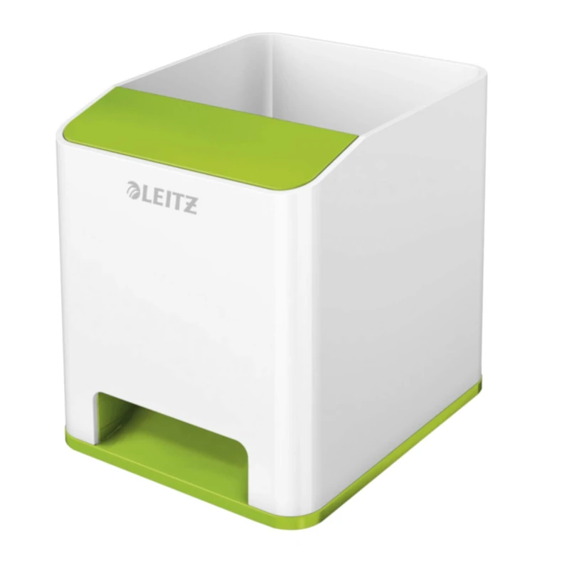 Leitz Portable Desk Organiser With Handle - Portable Office Desk Organiser With Wooden Handle, Ideal for Coworking Spaces and Hotdesk Offices - 38 x 19 x 25.5cm (LxWxH) - Image 1