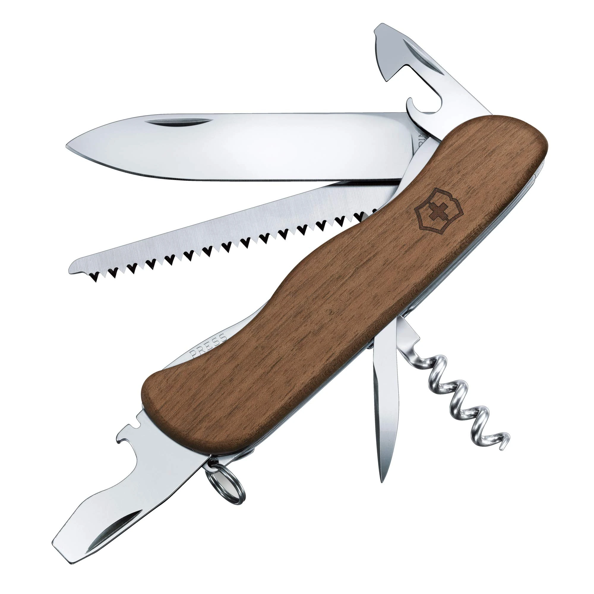 Victorinox, Forester Wood, Swiss Army Pocket Knife, Large, Multi Tool, Camping, 10 Functions, Blade, Can opener, Screwdriver 3 mm, Lockable Blade