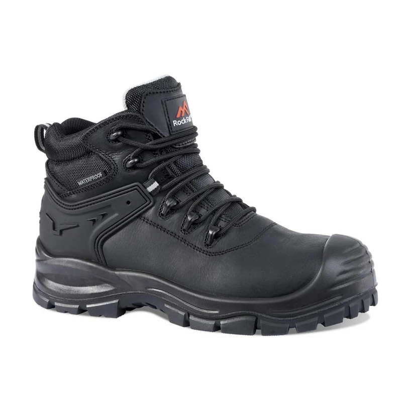 Rock Fall Surge Electrical Hazard Waterproof Safety Boot Steel Toe Cap Boot Unisex, Full-Grain Water Repellent Safety Boots, SRC Slip Rated Work, Fibreglass Toe Cap and Heat Resistant UK 14 - Image 1
