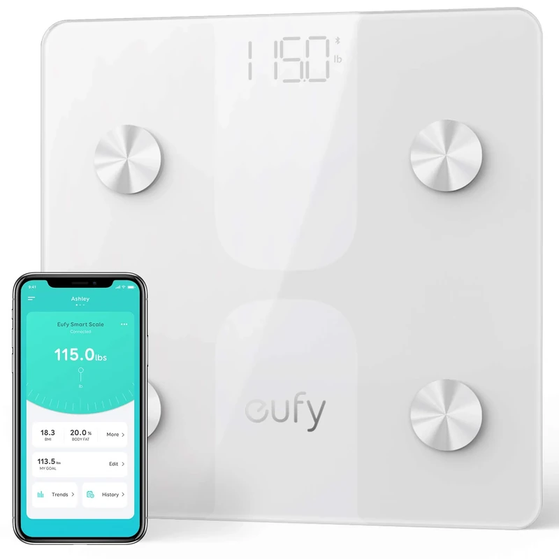 eufy Smart Scale C1 Body Analysis Scales Weighing Range (Max.) = 150 kg White