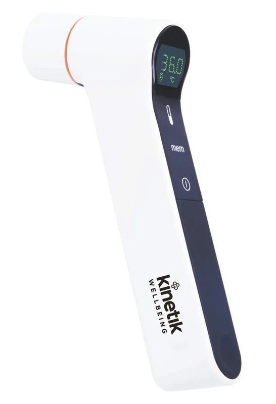 Kinetik Wellbeing Digital Ear thermometer & Forehead, Non Contact - Temperature Thermometer with Infra-red Technology for Kids, Adults - 1 Second Readings with Baby Fever Alarm - Used by the NHS
