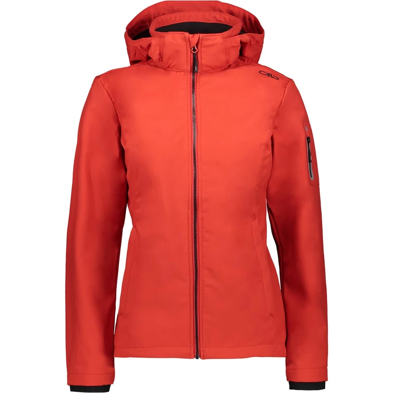 CMP - Woman Jacket Zip Hood, Ferrari-Black, XS