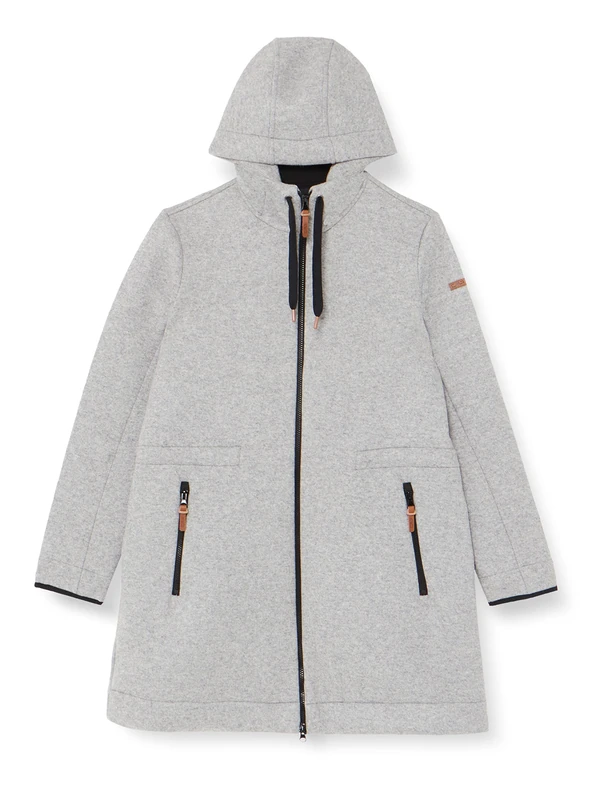 CMP Long parka wooltech Parka - Grigio Mel.-NERO, 18