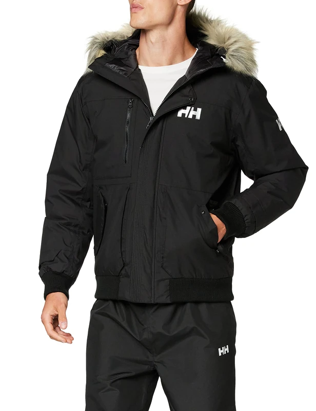 Helly Hansen Montes Bomber Down Jacket, Down Jacket Mens, Black , XL