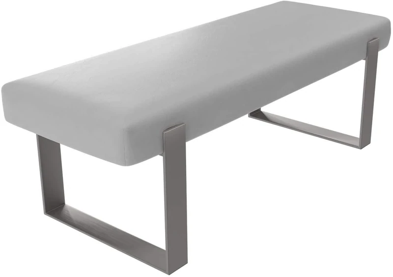 Vant Upholstered Bedroom Bed Bench - Living Room & Lounge Ottoman - 158 kg Weight Capacity (Vintage Leather White Dove)