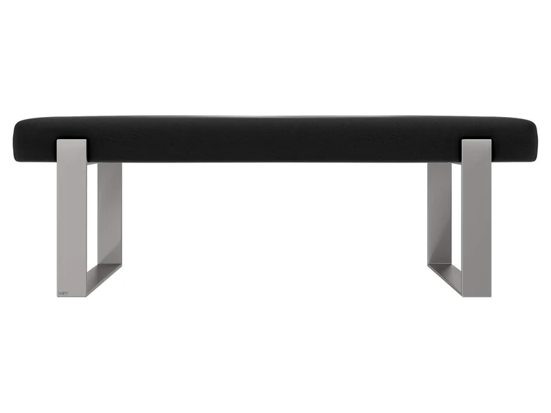 Vant Upholstered Bedroom Bed Bench - Living Room & Lounge Ottoman - 158 kg Weight Capacity (Vintage Leather Jet Black)