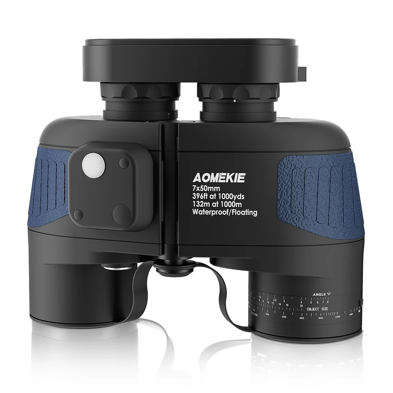 Aomekie Marine Binoculars 7X50 for Adults Waterproof Binoculars with Illuminated Rangefinde