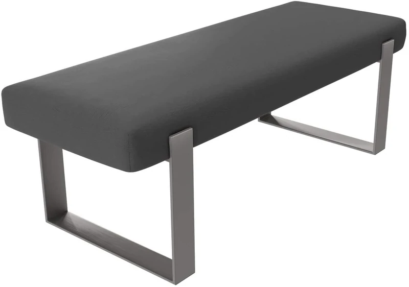 Vant Upholstered Bedroom Bed Bench - Living Room & Lounge Ottoman - 158 kg Weight Capacity (Vintage Leather Grey Pewter)