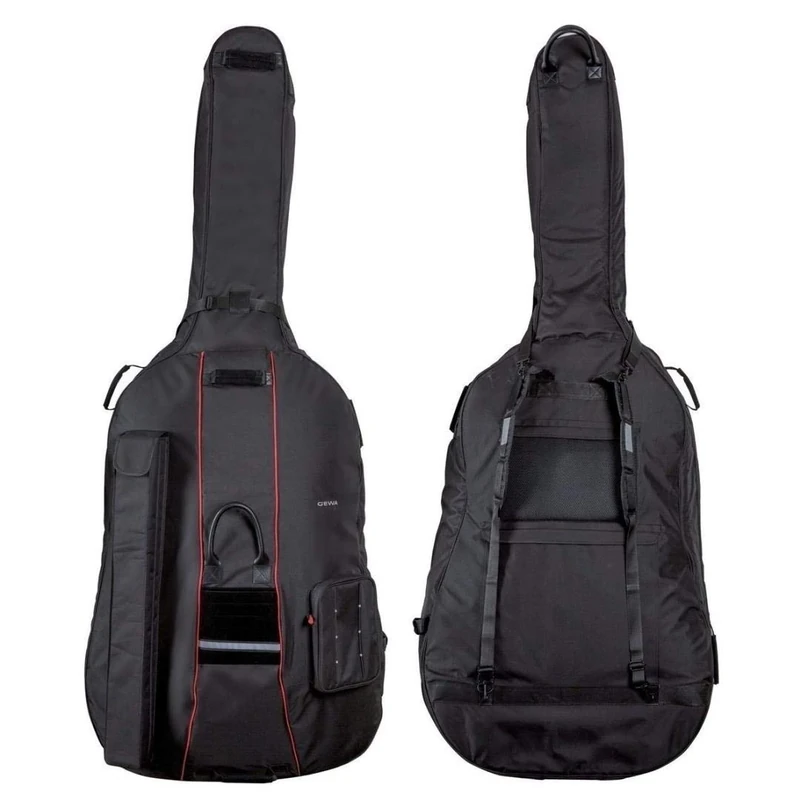 GEWA Double Bass Gig-Bag Prestige 4/4 - 25mm padding, bow pocket, sheet music pocket, backpack straps