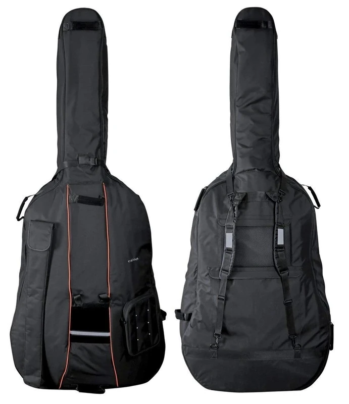GEWA Double Bass Gig-Bag Premium 1/2 - 10 mm padding, bow pocket, backpack straps, sheet music pocket