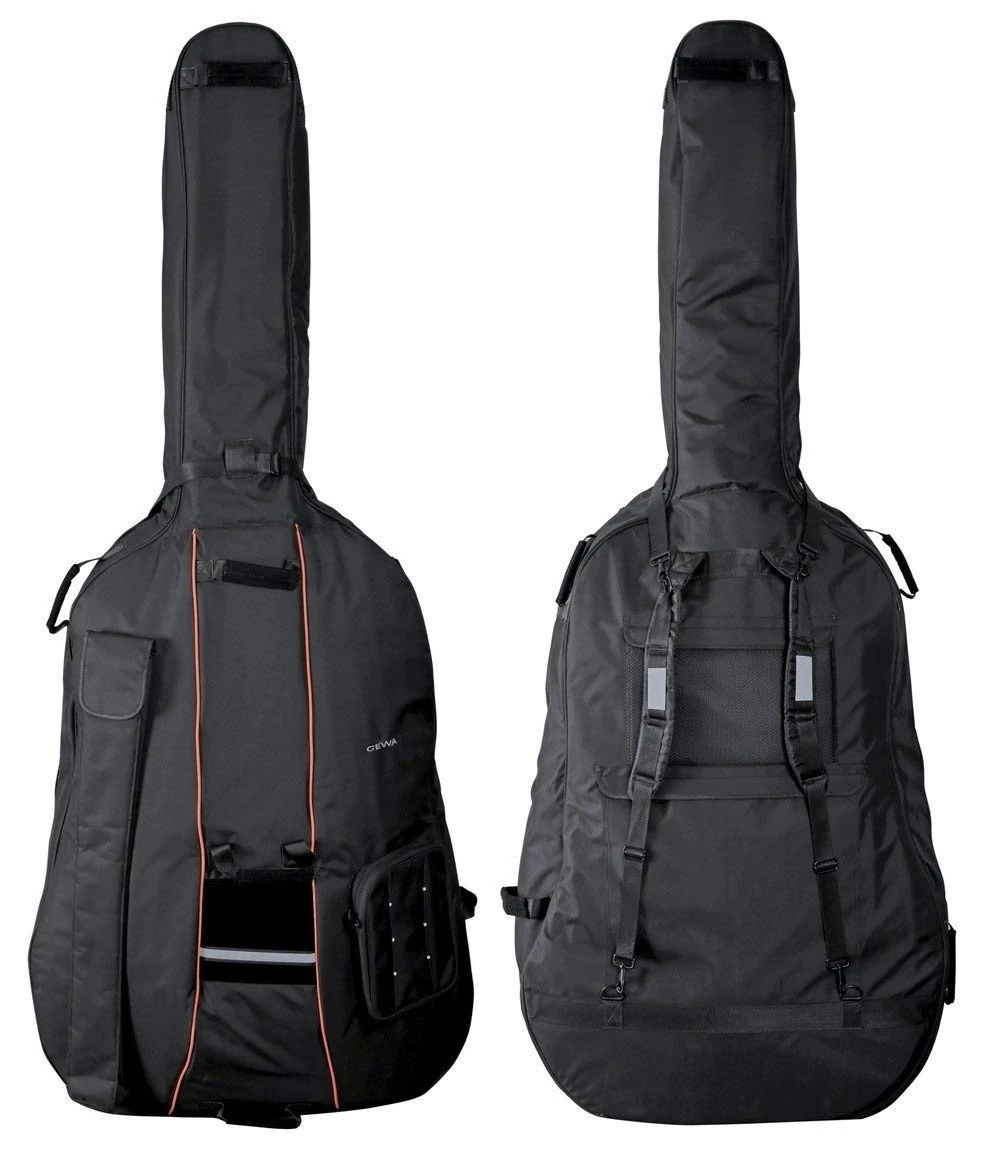 GEWA Double Bass Gig-Bag Premium 4/4 - 10 mm padding, bow pocket, backpack straps, sheet music pocket