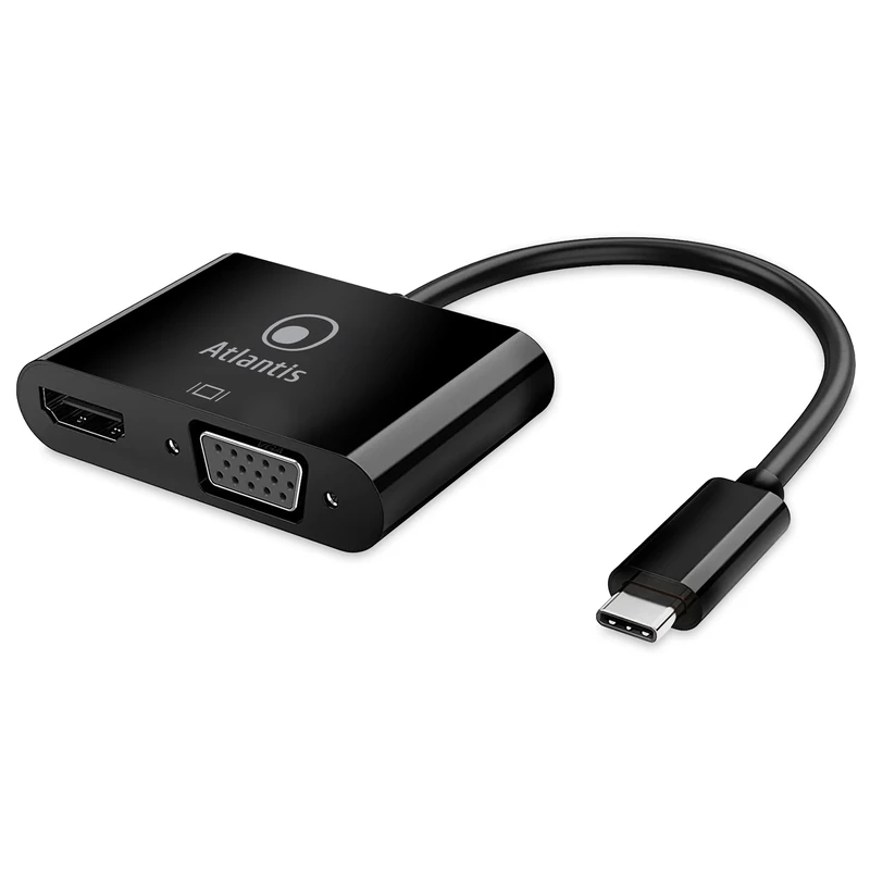 ATLANTIS Usb Type_c to Hdmi + Vga + Power Delivery 65W A04-TC_HD+V+PD Adapter