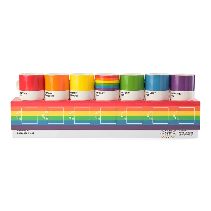 Copenhagen.design Pantone Espresso Cup, Small Coffee Cup, fine China (Ceramic), 120 ml, Pride - in Gift Box