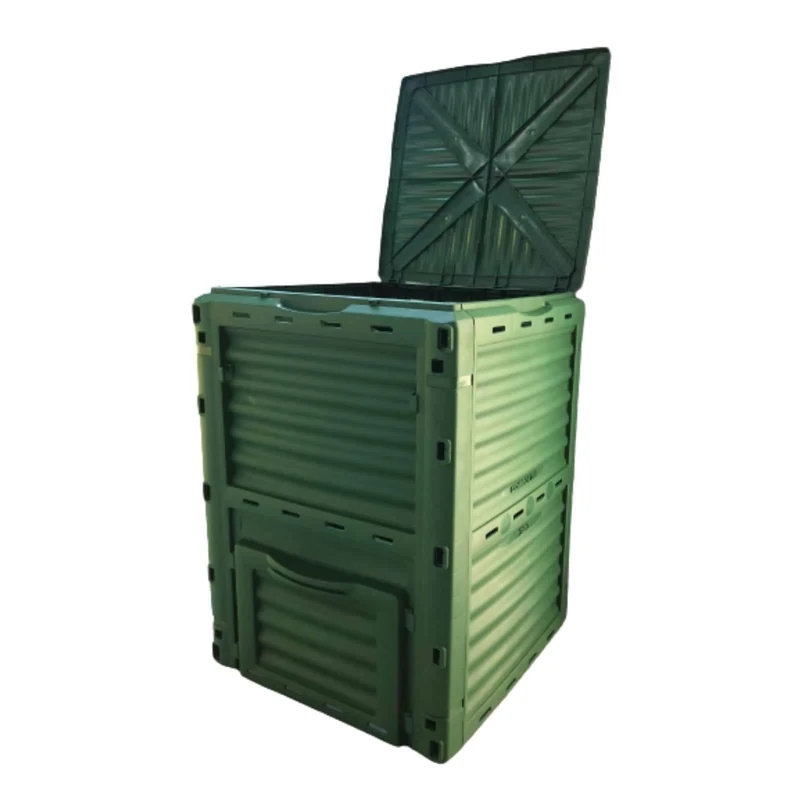 Gardiun New Organic Composter 300 L 60x60x82 cm Recycled Polypropylene Top Opening