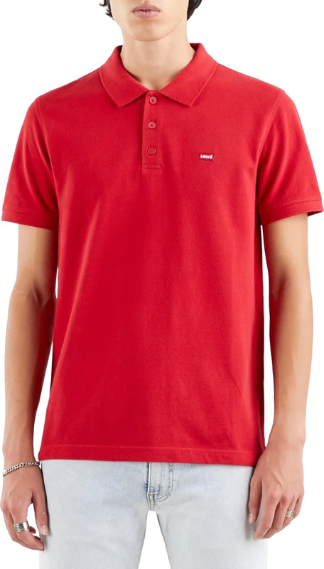 Levi's Men's Housemark Polo T-Shirt, Crimson, S - Image 1
