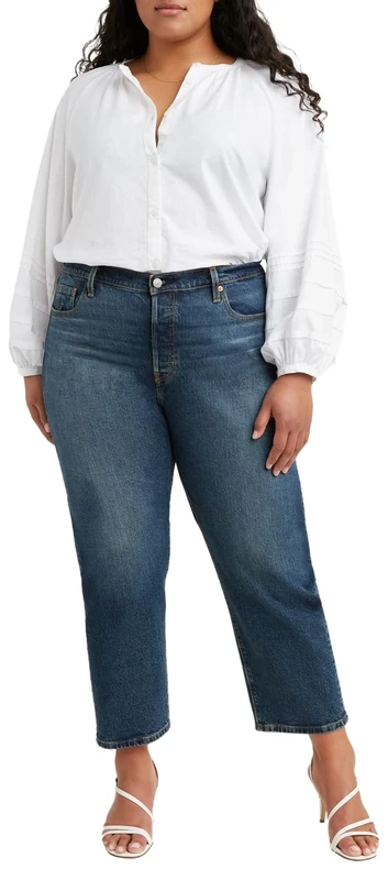 Levi's Women's Plus Size 501 Crop Jeans Charleston Outlasted (Blue) 24 -