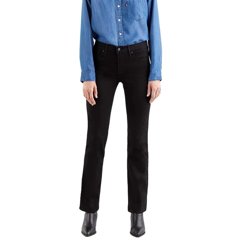 Levi's Women's 314 Shaping Straight Jeans, Black and Black, 31W / 34L