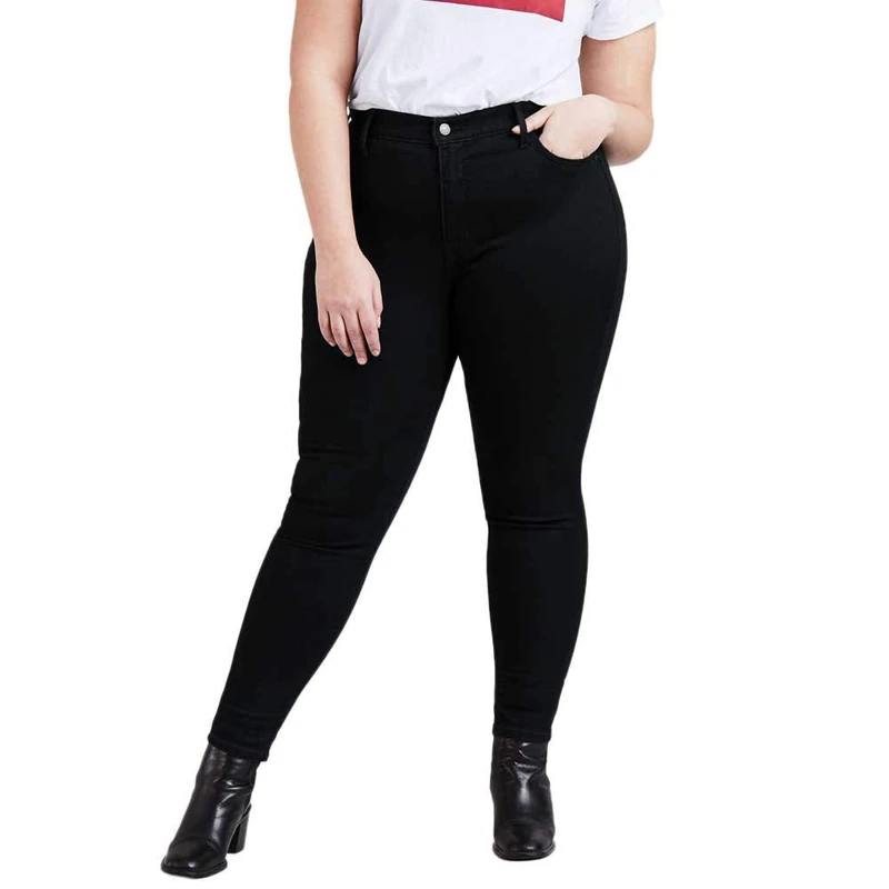 Levis Damen Plus Size 720 High Rise Super Skinny Jeans, Black Celestial, 26 M
