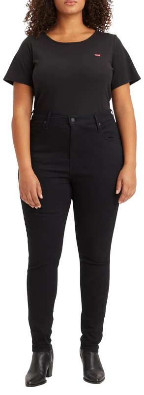 Levi's Women's Plus Size Mile High Super Skinny Jeans, Black Celestial, 24 M