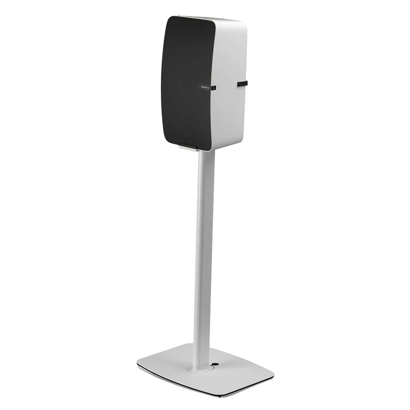 Flexson Floor Stand for Sonos Five and Play:5, Single pack in White for soft and hard floors with cable management