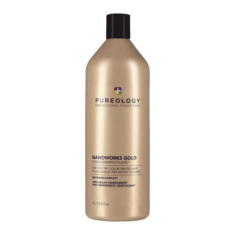 Pureology | Nanoworks Gold | Conditioner, Colour-Treated Hair, Restores And Strengthens Hair, Vegan Formulas, Sulphate Free, 1000ml
