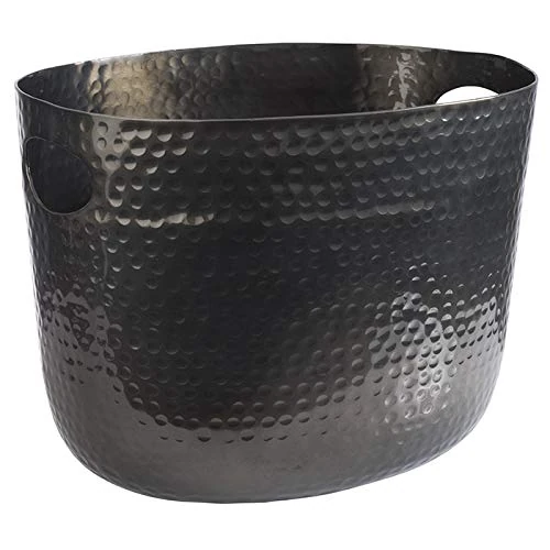 APS 36112 Wine/Champagne Cooler 30 x 23.5 cm Height 23 cm Aluminium Gunmetal Look Hammered Surface