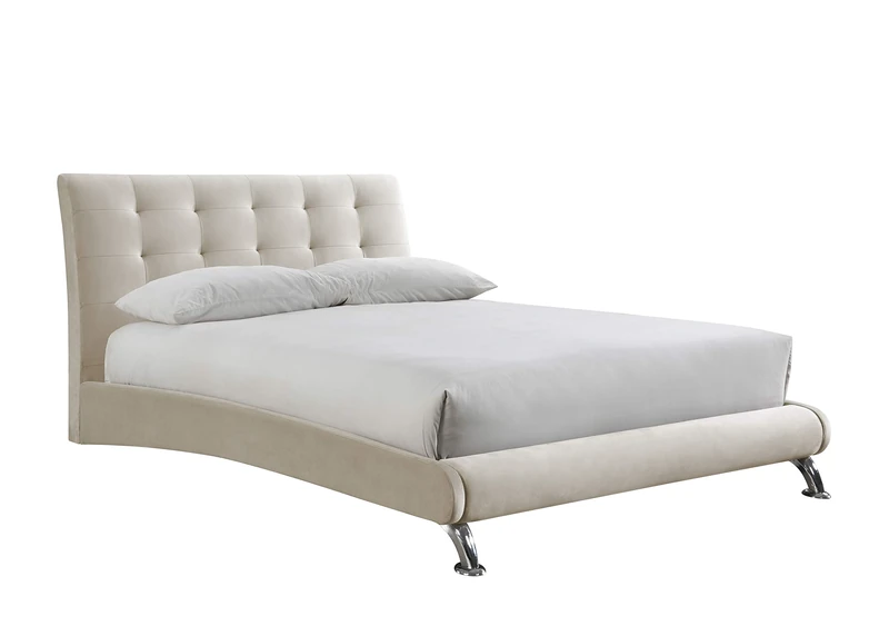 Birlea 135cm Hemlock Fabric Bed Warm Stone