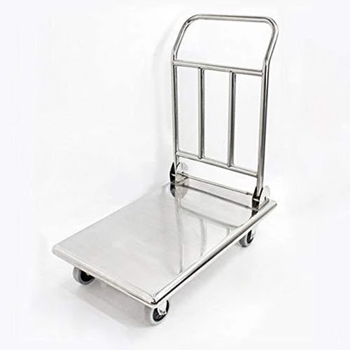 CART Cart, Shopping Carthotel Hand Push Flatbed Kitchen Cart Cart Dare Cart Pull Truck Folding Stainless Steel Flatbed,Large