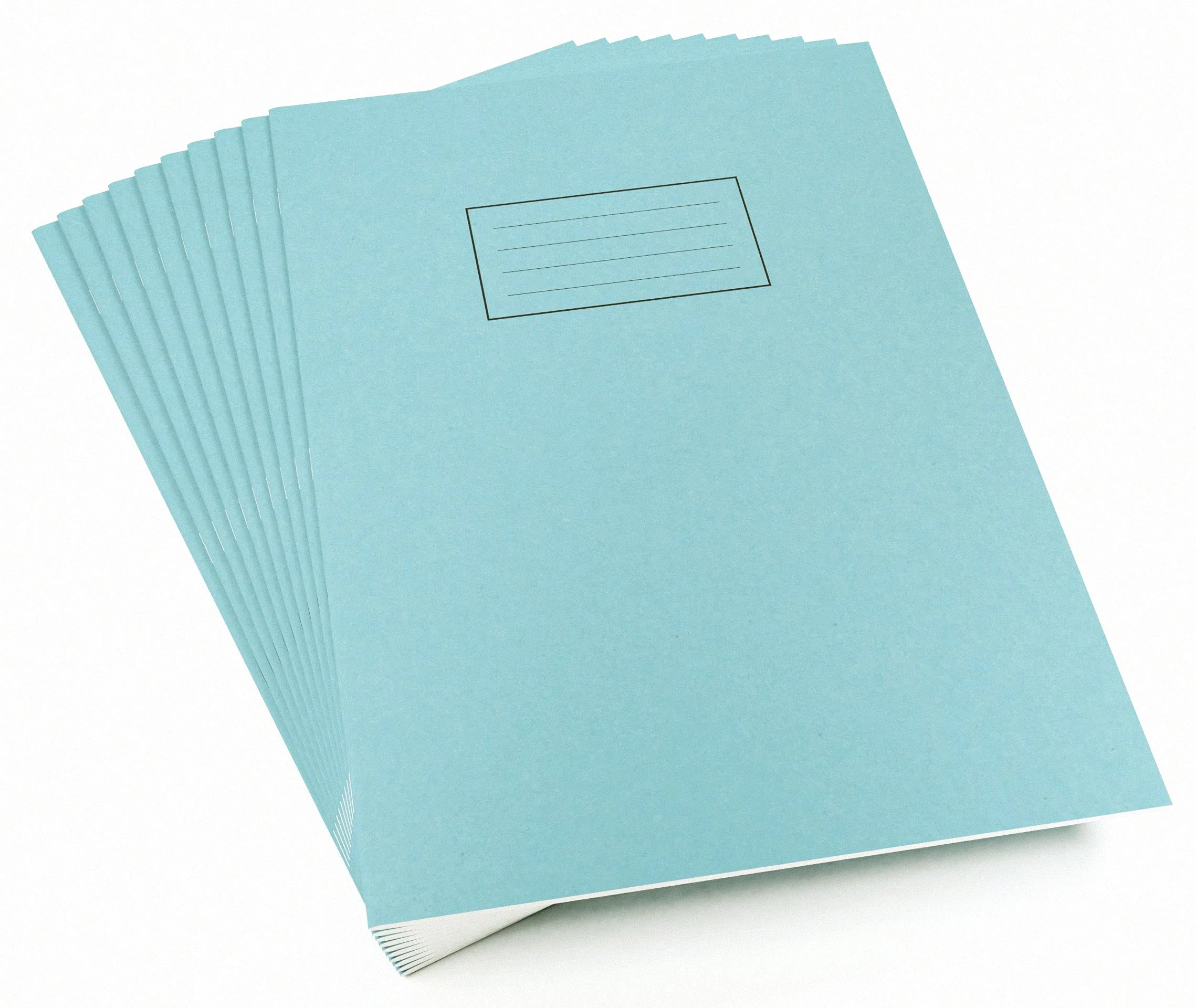 Silvine A4 Exercise Book - Blue. Ruled 7mm Squares, 80 Pages [Pack of 10]