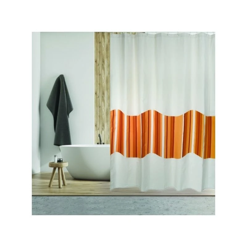 MSV Shower Curtain alg/Pol 180 x 200 Prem. Earth, 200 x 180 cm