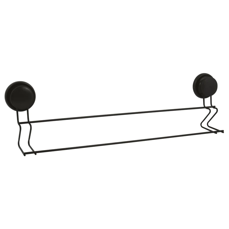 MSV Towel Rail Mega Suction Cup Black, Double