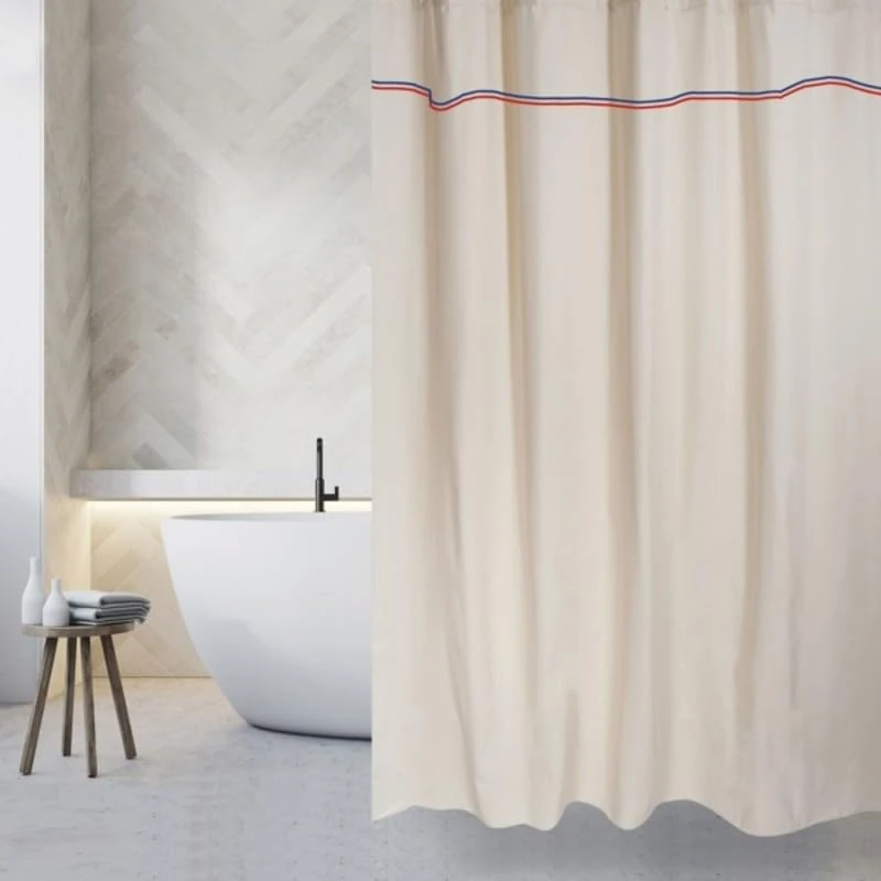 MSV Cotton Shower Curtain 180 x 200 cm Elegance 200 x 180 cm