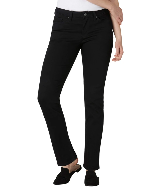 Lee Women's Regular Fit Straight Jeans, Black, 40 Corto