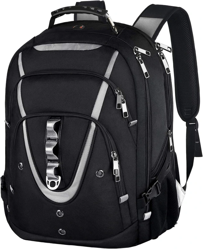 17 inch Laptop Backpack, Large Travel Backpack for Men Airline Approved with USB Charging Port and TSA Friendly, RFID Anti Theft Water Resistant Bookbag Fit for College High School Students Weekender - Image 1