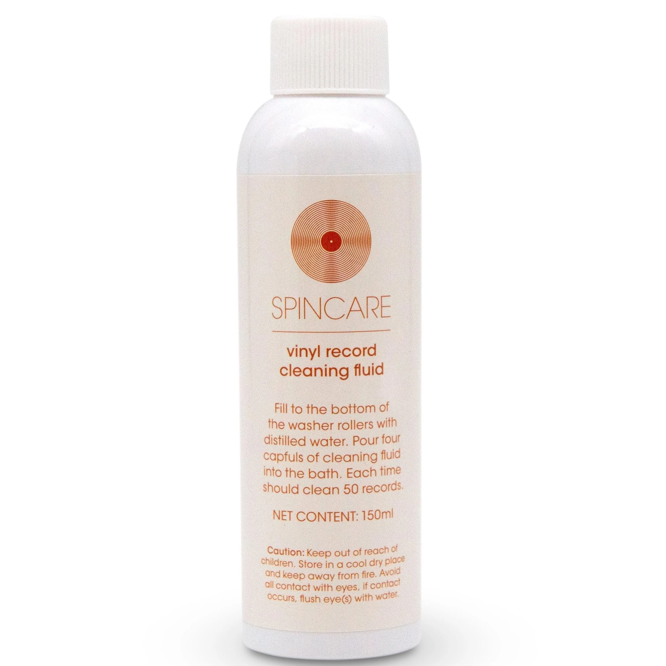 SPINCARE 150ml Record Cleaner Solution Fluid for Record Cleaning Machines | Compatible With All RCMs | Cleans 250 Vinyl LPs