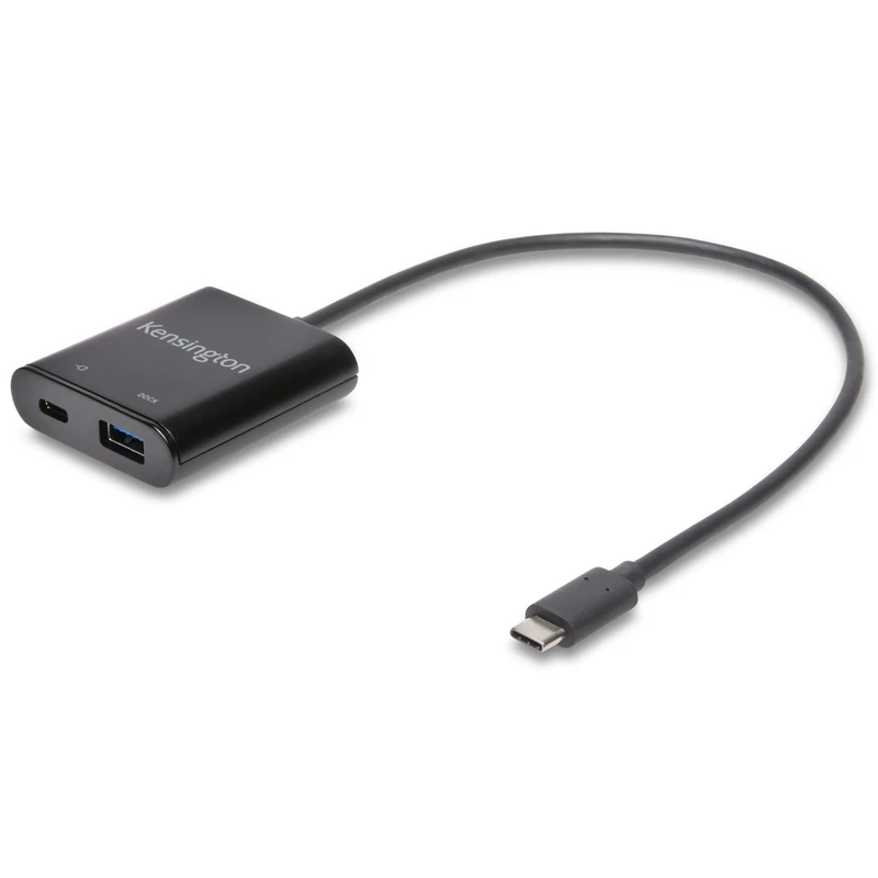 Kensington PD1000 USB-C Dongle, Upgrade Your USB-A DisplayLink Docking Station to USB C Laptop, Up To 95W Power Pass-Through, Compact Cable 0.3m (1 ft) - K39100WW - Image 1