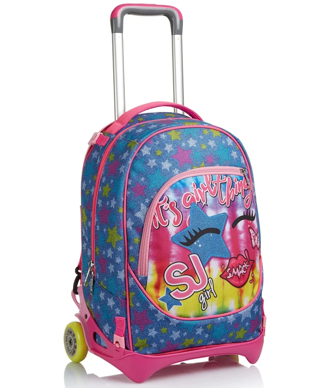 Sj Gang School Trolley Jack - Sj Girl - Detachable Trolley Backpack - Girl