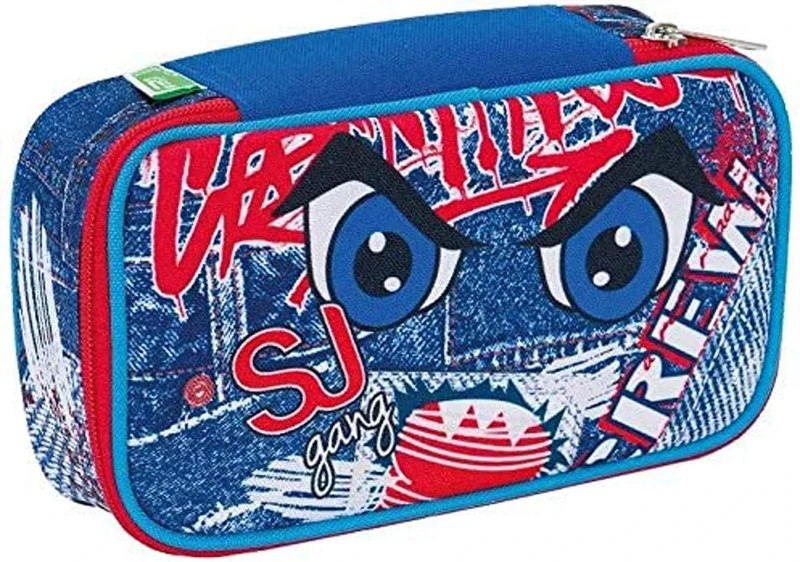 Sj Gang Pouch Bag New - Boy - School Accessories - Large Internal Pencil Holder Compartment