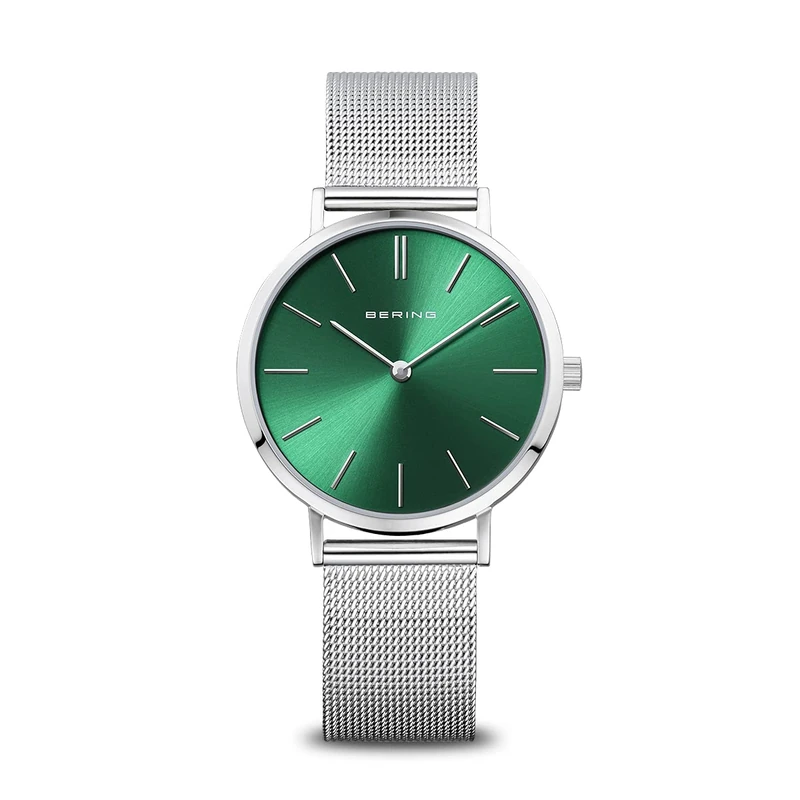 BERING Women Analog Quartz Classic Collection Watch with Stainless Steel Strap & Sapphire crystal 14134-008