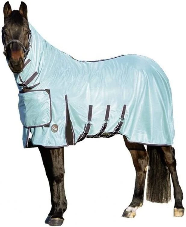 HKM Lissabon Style Fly rug with neck part Blue 5'6 - Image 1