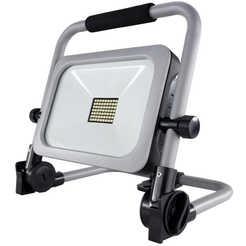 REV Bright 2620013010 LED Work Light with Battery, 30 W, 3000 lm, IP54, Silver/Black - Image 1