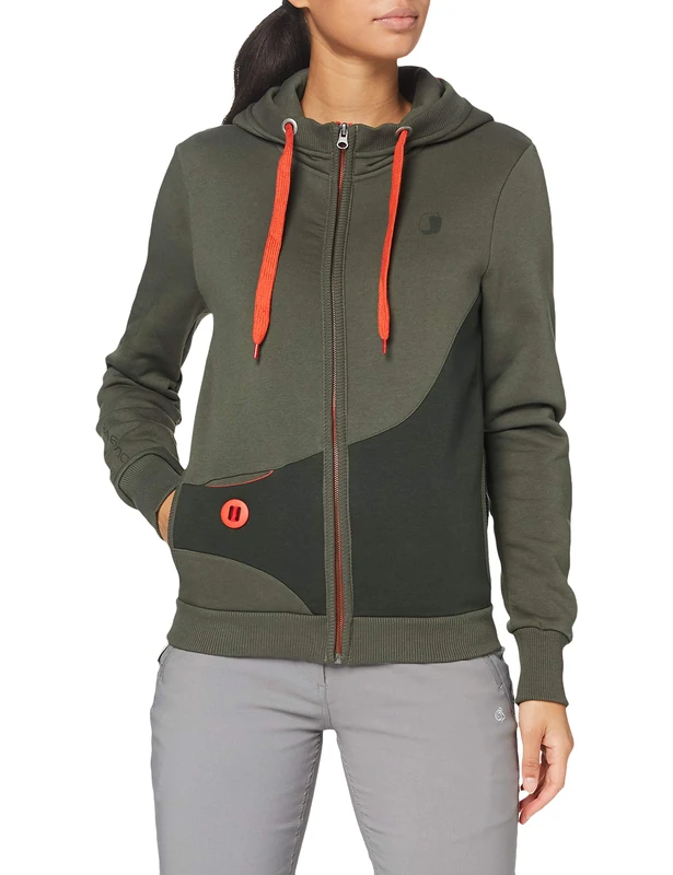 Ferrino FERUO Women's Paphillo Hoodie JKT Woman Tg Xs Fango Jacket, Grey, 40