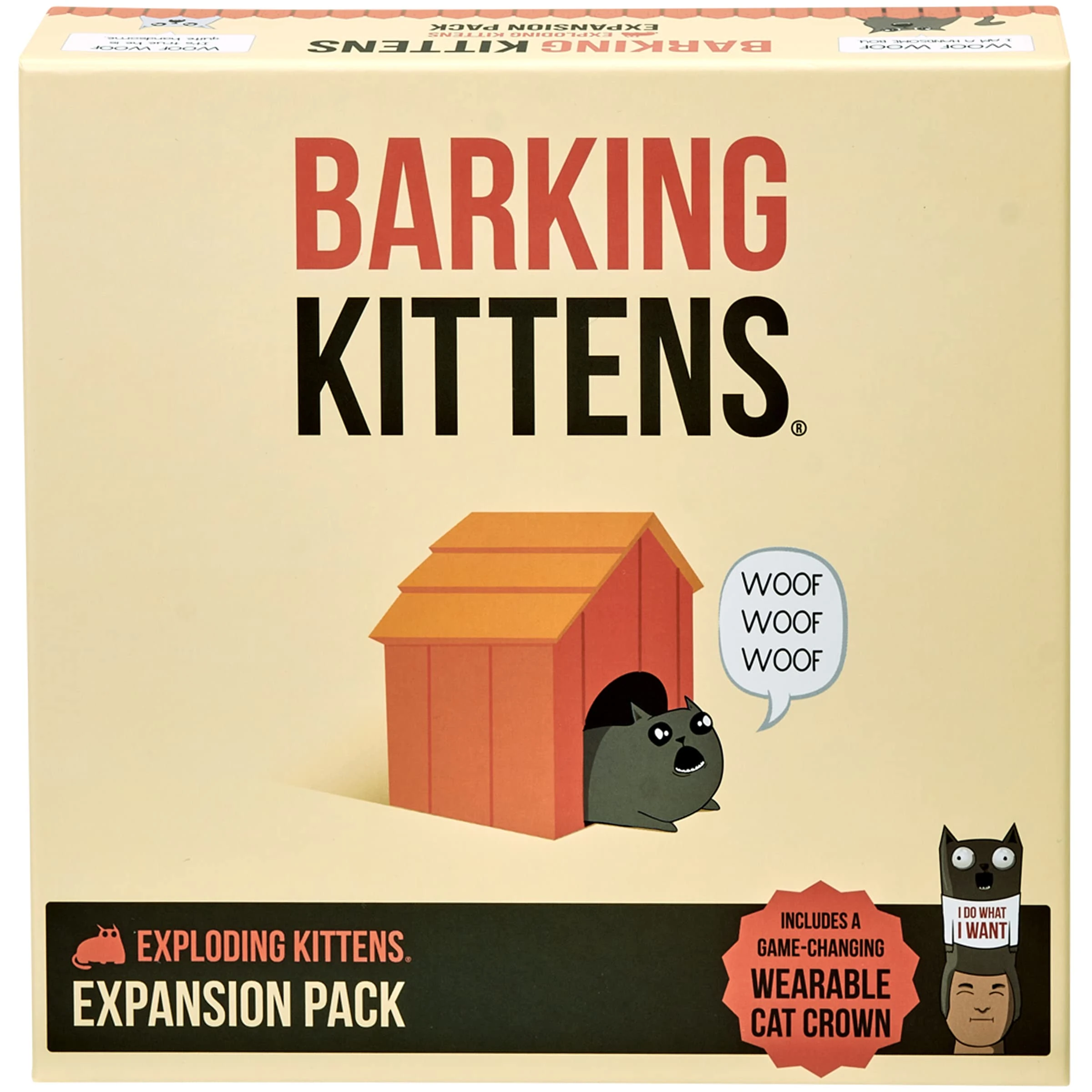 Exploding Kittens - Barking Kittens Expansion Pack, Original Game Required, 2-5 Players, Ages 7+, 15 Minutes to Play - Party Game, Ideal for Family Night, Kids and Adults