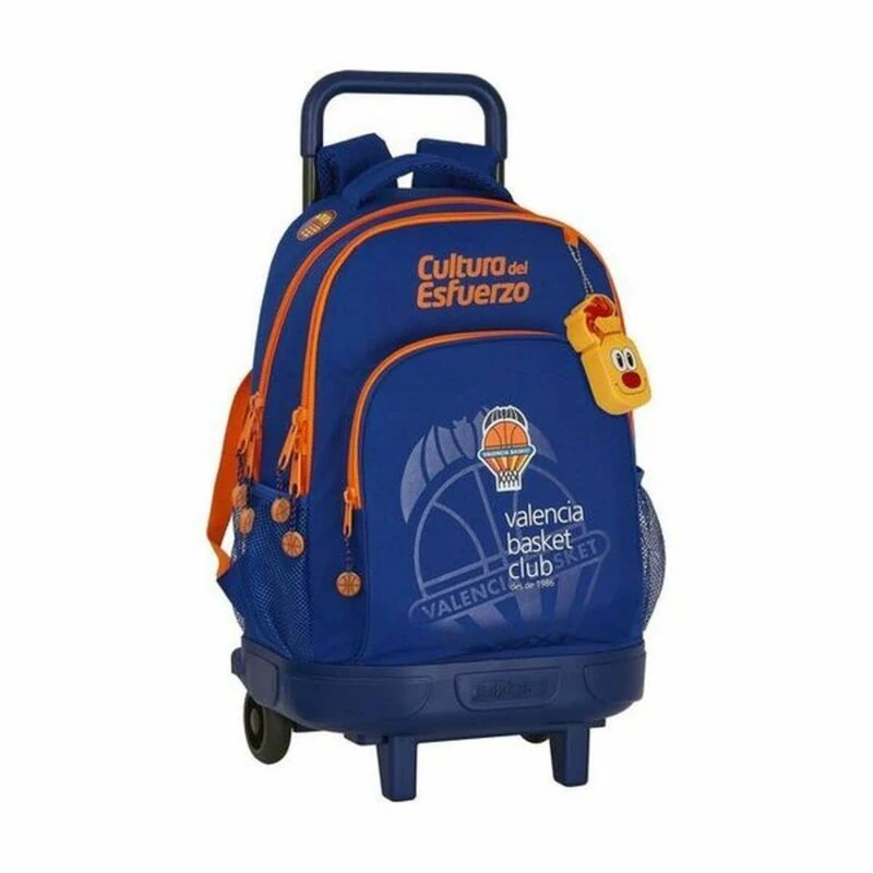 safta Unisex Children's Valencia Basket Backpack (Pack of 1), Blue/Orange, 330x220x450 mm, Backpack and Trolley M313 - Image 1