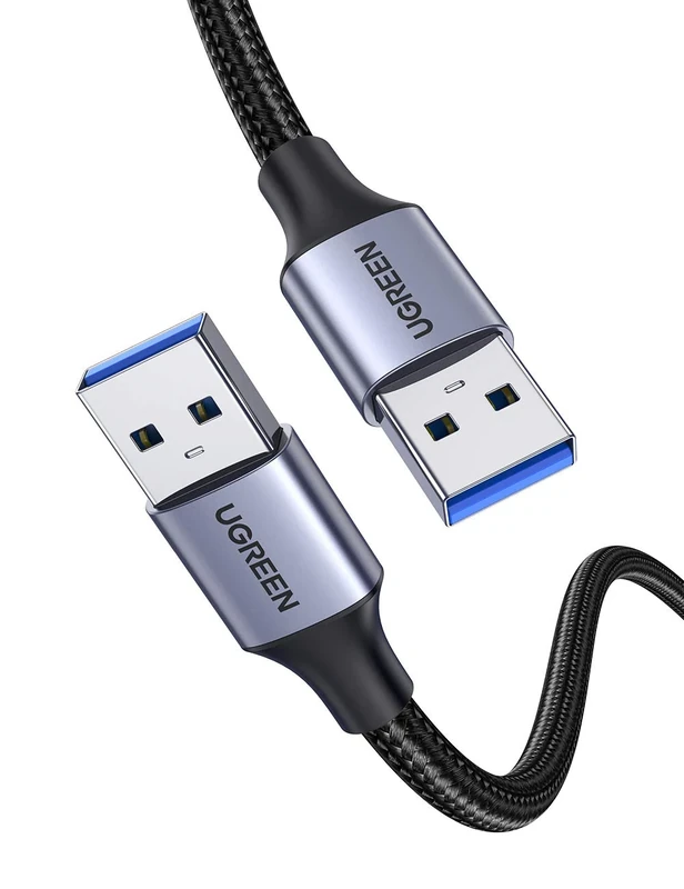 UGREEN USB Cable, USB 3.0 A to A Data Cable Braided, 5Gbps High Speed Transfer USB to USB Cable, Compatible with External Hard Drive/Laptop Cooling Pad/Docking Station/PC/TV/DVD/Printer/Camera(2M)