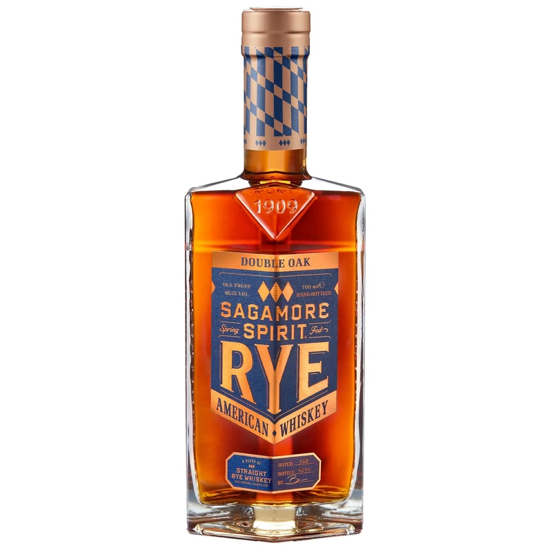 Sagamore Spirit Double Oak Rye Whiskey | 70cl | 48.5% vol | Maryland Rye Whiskey | American Whiskey | Notes of Caramel, Toasted Coconut and Nutty Flavours with Vanilla | Best Enjoyed Neat