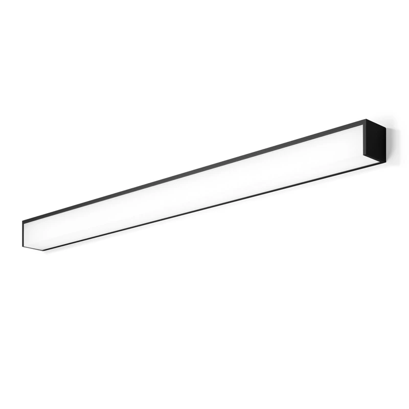 Zenitech Pila Collection Recessed Light – Specially Designed for Bathroom – 60 cm – Light 8 W – 600 lm – 3000 K – IP44 – Black – 60 cm - Image 1