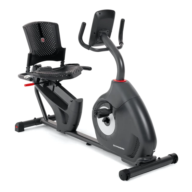 SCHWINN 510R RECUMBENT EXERCISE BIKE – QUIET MAGNETIC RESISTANCE, LUMBAR SUPPORT SEAT, BLUETOOTH® FOR ZWIFT & KINOMAP, HEART RATE GRIPS & STRAP COMPATIBILITY, REHAB READY DESIGN